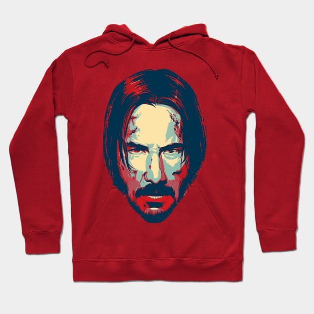 Keanu Reeves Vintage Head Hoodie by willitone